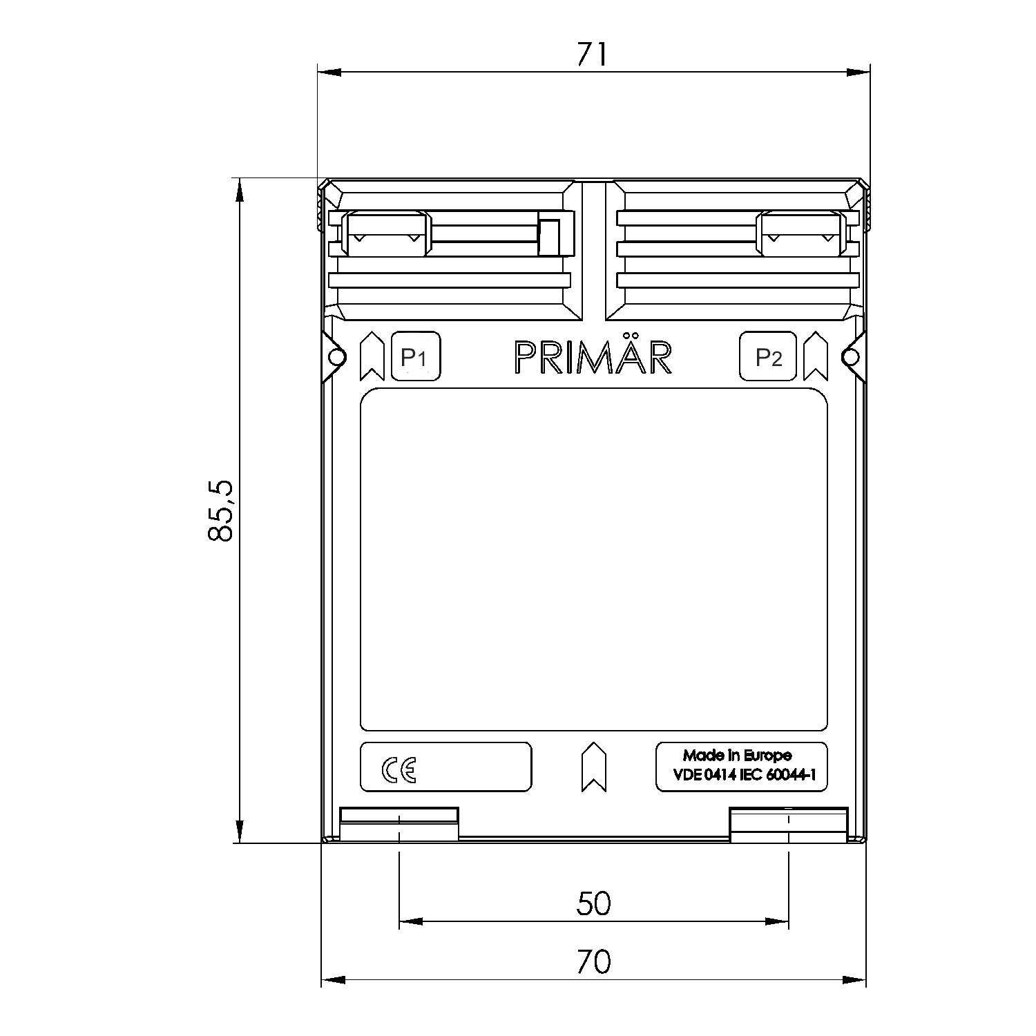 WSK 40 2 WSK 40 WSK – Winding current transformer technical drawing 3