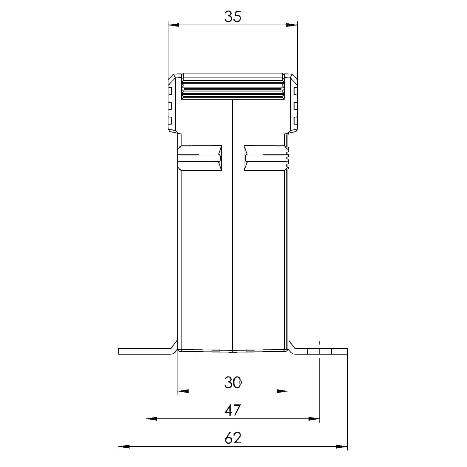 Rohrstromwandler ASR 22.3 2U Technische Zeichnung 2
