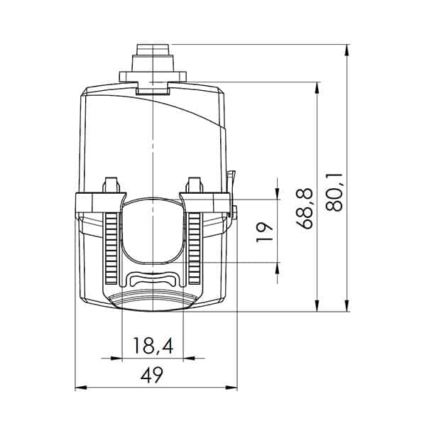 KBR – Kabelumbaustromwandler mit teilbarem Kern, KBR 18L technische Zeichnung 3