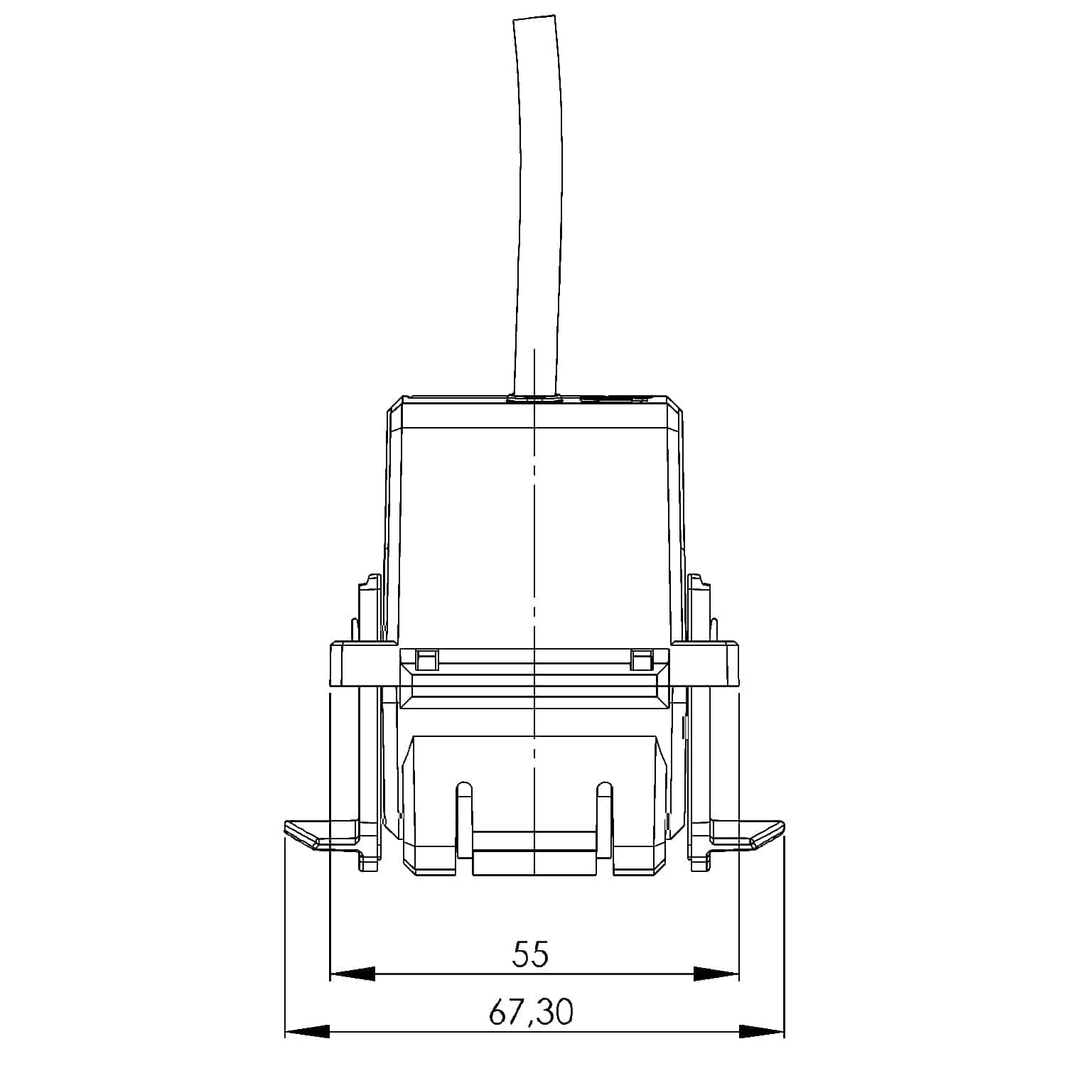KBR – Kabelumbaustromwandler mit teilbarem Kern, KBR 18 technische Zeichnung 3