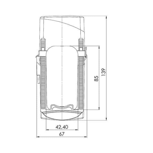KBR – Kabelumbaustromwandler mit teilbarem Kern, KBR 42L technische Zeichnung 3