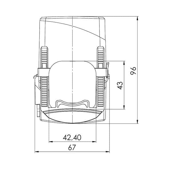 KBR – Kabelumbaustromwandler mit teilbarem Kern, KBR 42 technische Zeichnung 2
