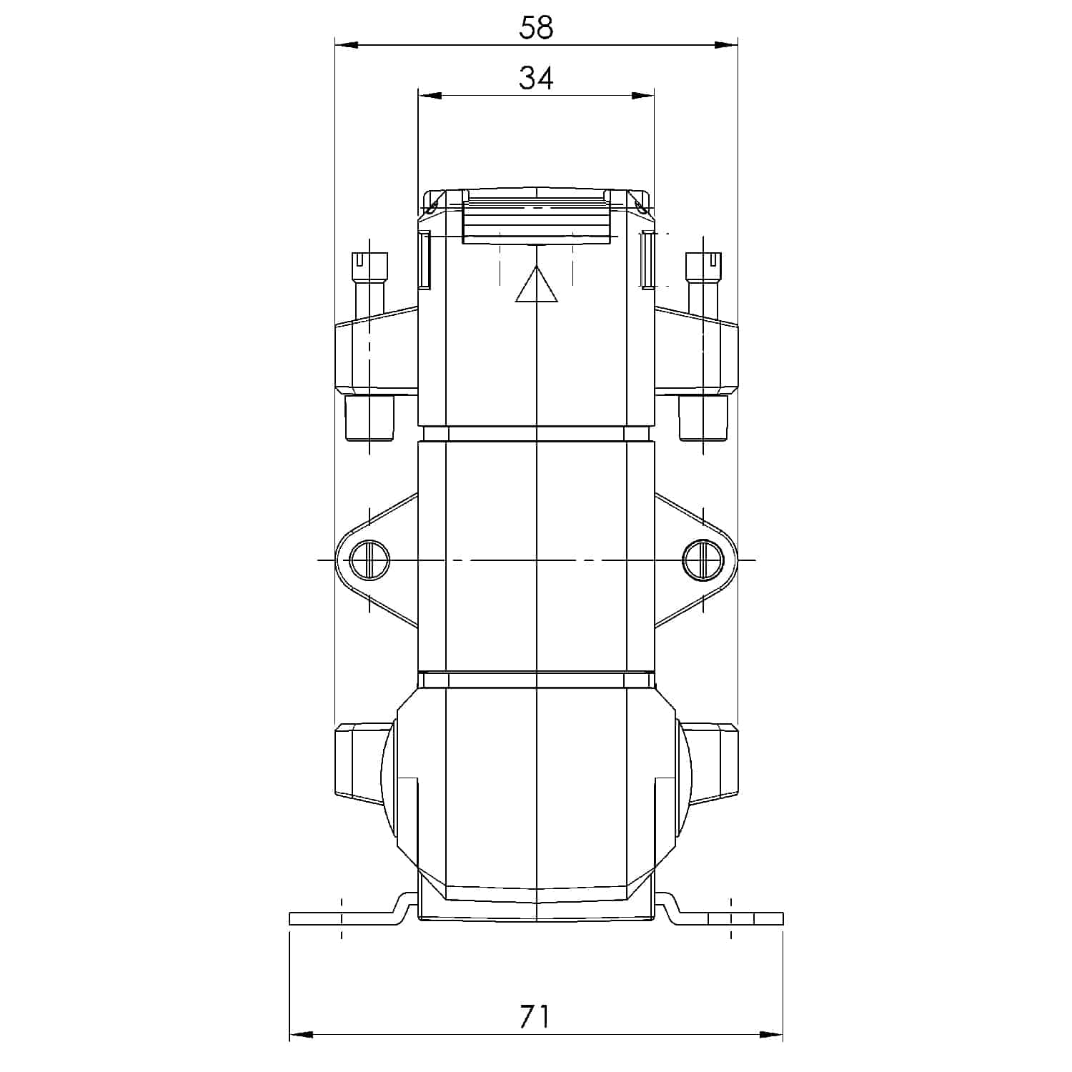 KBU – Kabelumbaustromwandler mit teilbarem Kern, KBU 23 technische Zeichnung 2