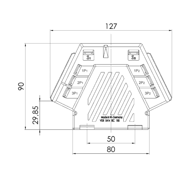 KSU / SUSK – Summenstromwandler, KSU 2 technische Zeichnung 3