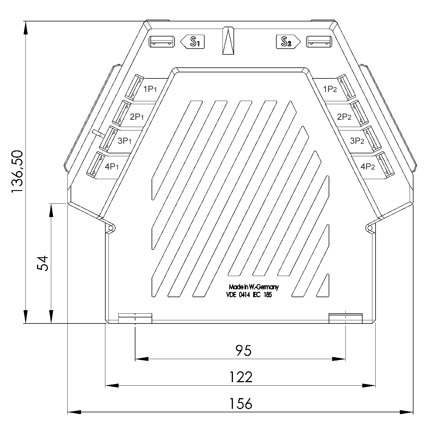 KSU / SUSK – Summenstromwandler, SUSK 2 technische Zeichnung 3