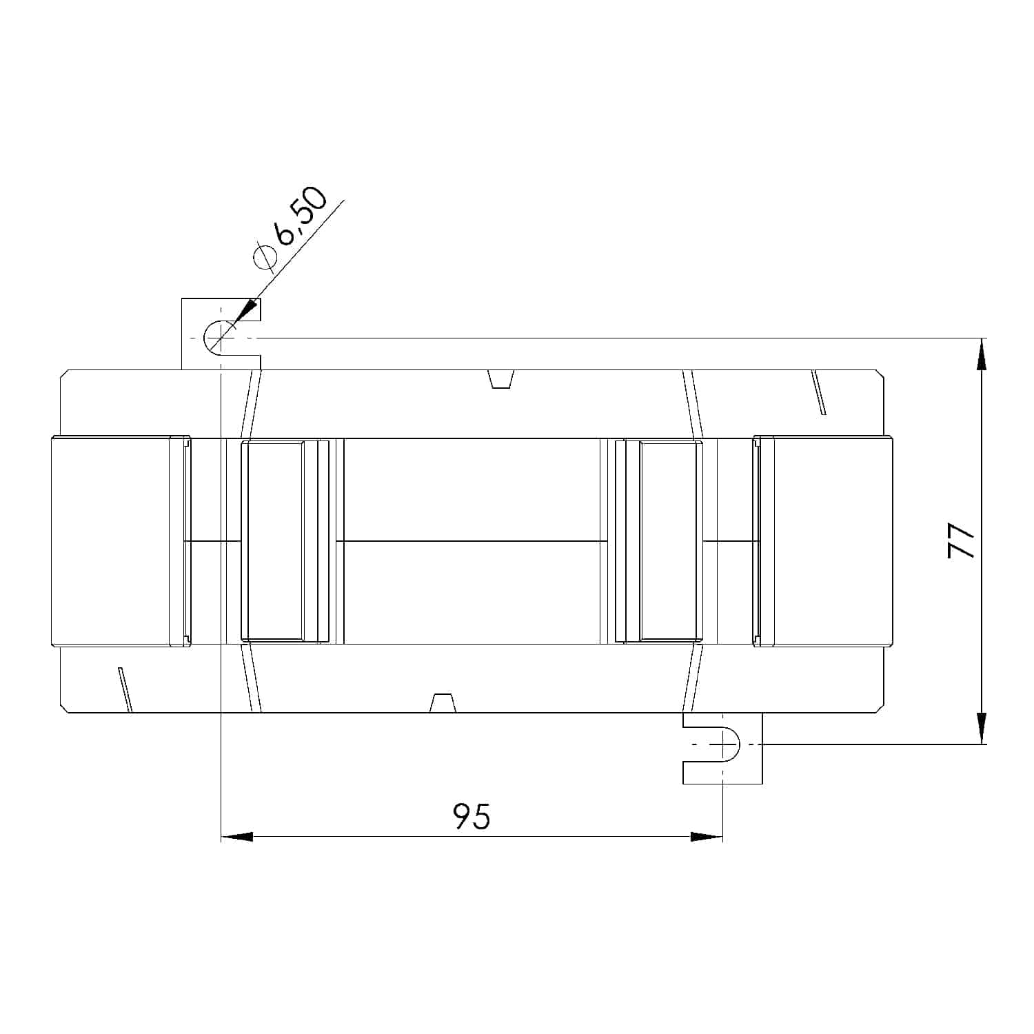 KSU / SUSK – Summenstromwandler, SUSK 2 technische Zeichnung 1